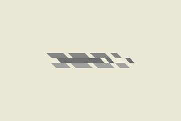 Minimalist modern tire trail logo