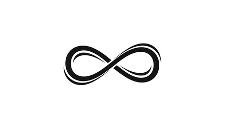 Infinity symbol on white background conceptual design