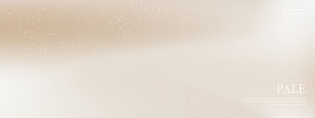 Minimalistic pearl cream banner with nacreous texture. Smooth pale ecru gradient and sandy waves in warm neutral illustration. Vector background.