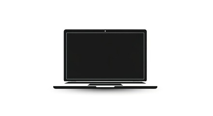 Laptop computer isolated on white background vector illustration