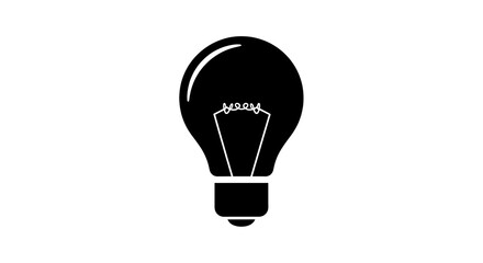 Obraz premium Light bulb silhouette symbol idea concept