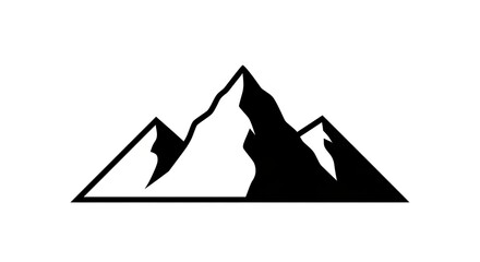 Mountain peaks icon graphic silhouette
