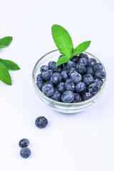Grand Blueberries On White Background Food Photography