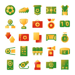 Top Collection of Football Gradient Icon