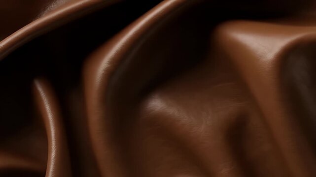 Close up of flowing rich dark chocolate texture.