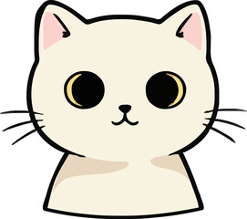cute and adorable sitting cat vector
