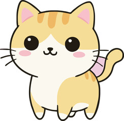 cute and adorable sitting cat vector