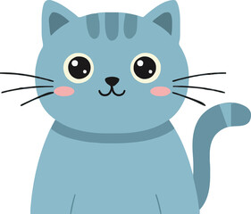 cute and adorable sitting cat vector