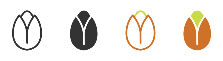 Pistachio icon  set, vector illustration , 