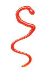 Pattern of delicious ketchup isolated on white background