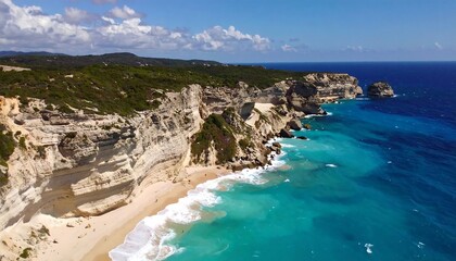 Dramatic coastline with pristine beach