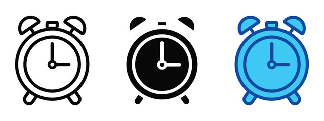 Alarm clock icon vector. deadline reminders and schedule planning symbol. vector illustration.