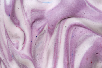 Texture of violet foam as background, closeup