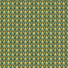 seamless pattern with golden leaves