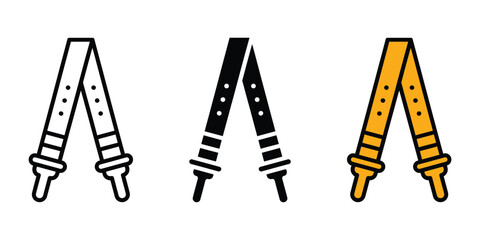 Shoulder strap icon vector. music store promotions and educational materials symbol. vector illustration.