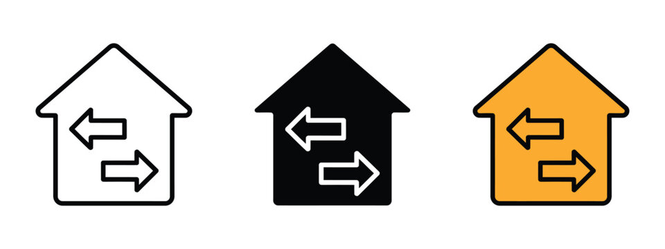 Property resale icon vector. logistics, real estate, or informational infographics symbol. vector illustration.
