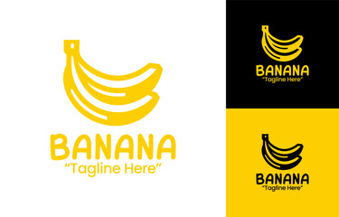 Banana Logo Modern Tropical Market Symbol