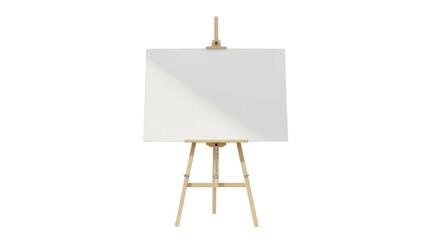 Blank Canvas on Wooden Easel featuring easel, canvas, blank, white, art professional design for marketing needs