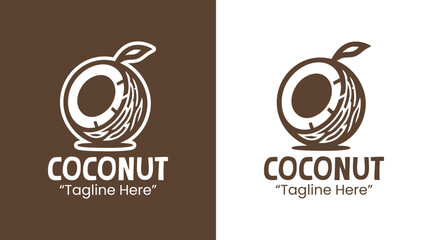 Coconut Logo Premium Tropical Fruit Identity
