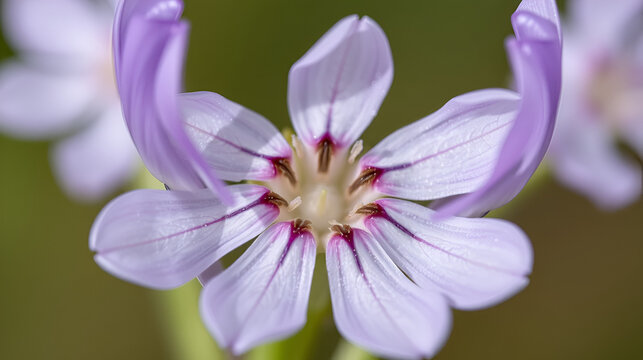 Macrophotographie fleur sauvage - Silene penche - Silene nutans