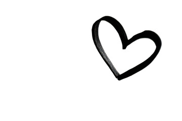 Fototapeta premium Abstract Heart Design Against Black Background