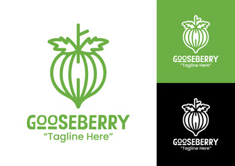 Gooseberry Logo Premium Gourmet Market Symbol