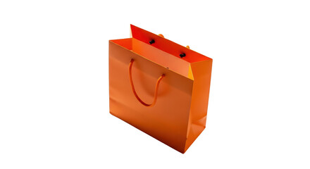 Bright Orange Paper Gift Bag with Handles featuring bag, paper, gift, orange, shopping creative template for