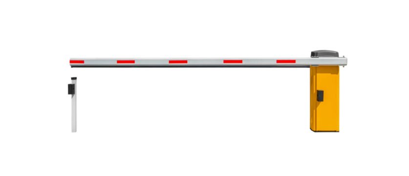 front view automatic car park Barrier Gate system isolated on white background