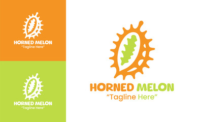 Horned Melon Logo Clean Creative Symbol for Cafe