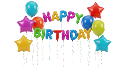 Colorful Balloons Happy Birthday Celebration featuring balloon, balloons, birthday, happy, celebration professional design for marketing needs