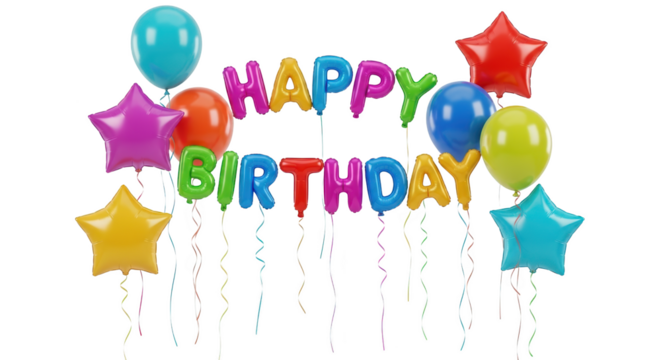 Colorful Balloons Happy Birthday Celebration featuring balloon, balloons, birthday, happy, celebration professional design for marketing needs