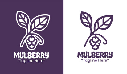 Mulberry Logo Simple Clean Food Emblem