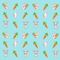 seamless pattern with funny animals
