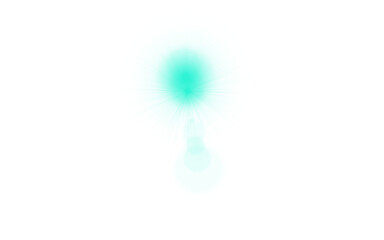 Handmade Turquoise Abstract Flares PNG – Oval Microburst Shape with Radiating Spikes on Transparent Background