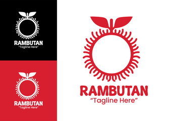 Rambutan Logo Simple Fresh Cafe Symbol