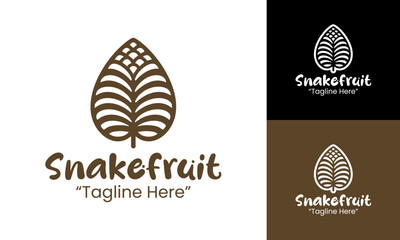 Snakefruit Logo Premium Tropical Fruit Emblem
