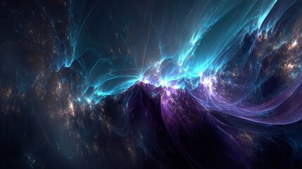 Colorful Abstract Space Nebula