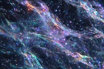 Abstract Glitter Design with Iridescent Colors