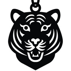 tiger pendant vector icon