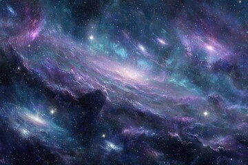 Colorful Deep Space Nebula Display