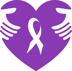 World Cancer Day Awareness Ribbon Vector Illustration