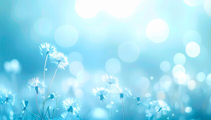 キラキラ 水色 玉ボケ 背景画像素材