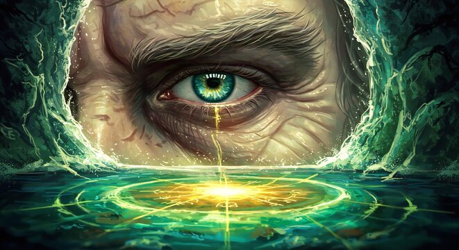 Odin's Eye: A Glimpse into Mimir's Well and the Profound Cost of Cosmic Knowledge