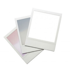 Instant photo frames isolated on a transparent background