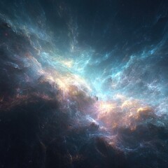 Fototapeta premium Colorful Starry Space Nebula