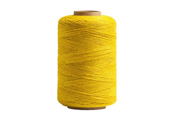 Bright yellow spool of thread