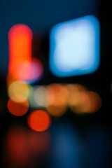 "Warm Golden Bokeh Lights Background – Aesthetic Blurry Night Photography