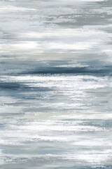 Fototapeta premium Abstract Horizontal Stripes Painting With Grey Blue White Colors