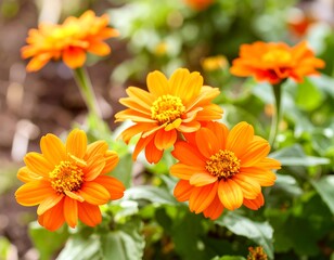 Close-up of vibrant orange flowers