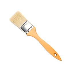 High-quality paint brush with wooden handle and soft bristles, perfect for smooth strokes, precise detailing, and professional art projects. Isolated on white or transparent background. PNG format.